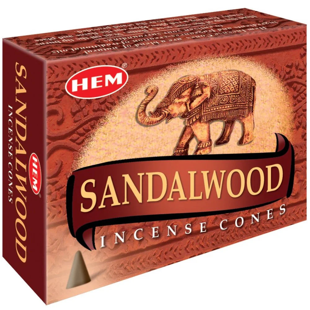 Incense - Sandalwood Cones HEM - Happy Soul Online